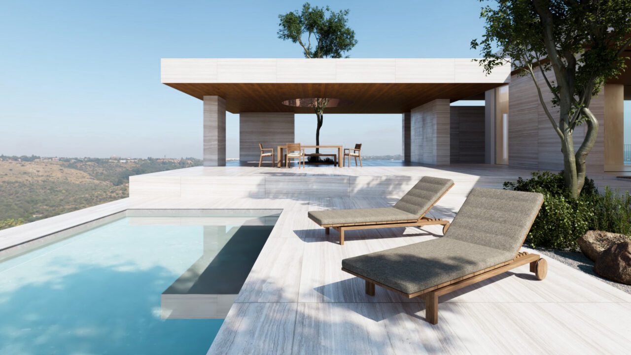 TRAVERTIN VILLA SCENE